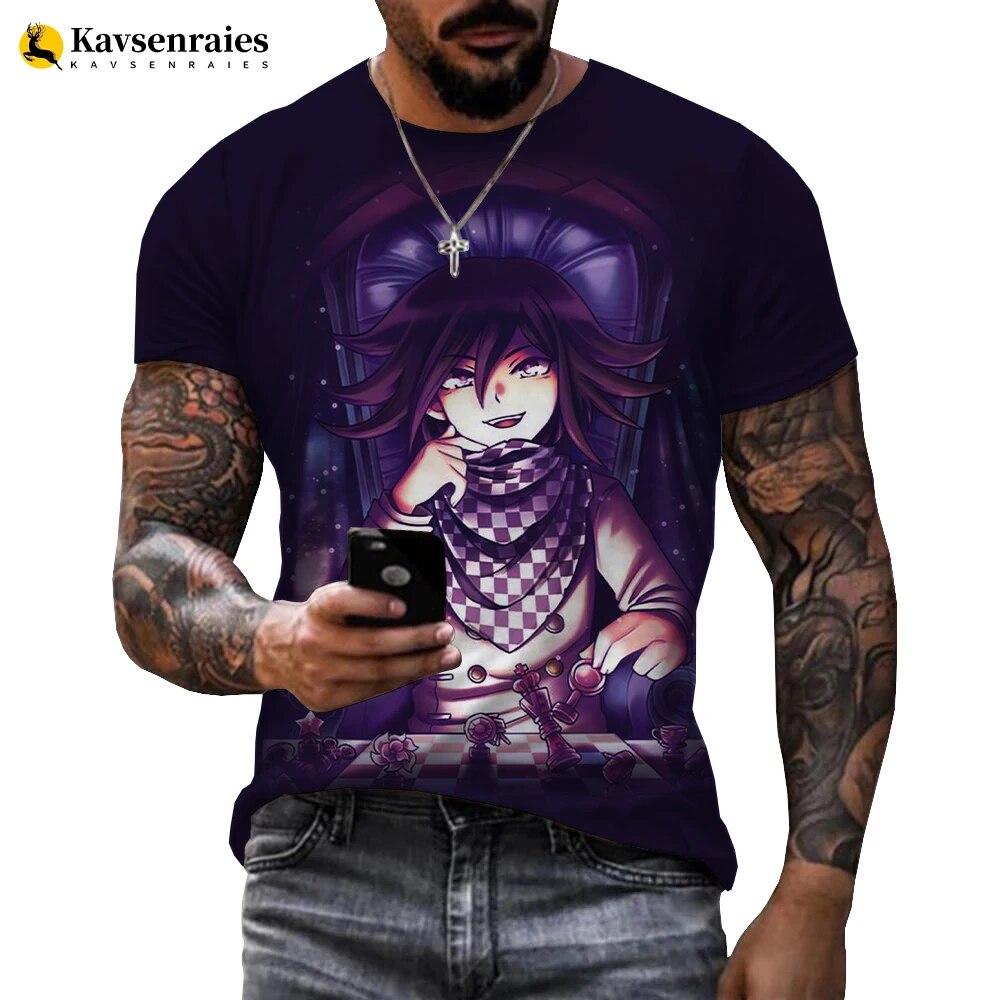 

Danganronpa V3: Minna No Koroshiai Shingakki Kokichi Ouma 3D принт для детей, мужчин, женщин, мальчиков/девочек, детская футболка с короткими рукавами, 6XL