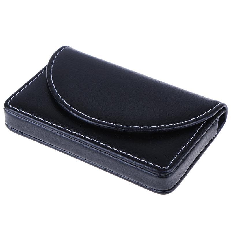 Pocket Leather Name Business Card Id Card Credit Card Holder Case Wallet W/Box