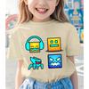 Angry Geometry Dash Tshirt Cute Cartoon Tshirt Girls and Boys Casual Cotton Short Sleeve Tops Childrens Birthday Gift