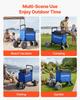 Beach Cart with Large Wheels for Sand, 75kg Load Capacity, Heavy Duty Folding Beach Wagon with 300 mm Balloon Wheels, Storage Bag, 845-1140 mm