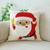 45X45Cm Christmas Cartoon Throw Pillow Cover Santa Claus Tufted Velvet Cushion Cover Decor Home Decorative Pillowcase
