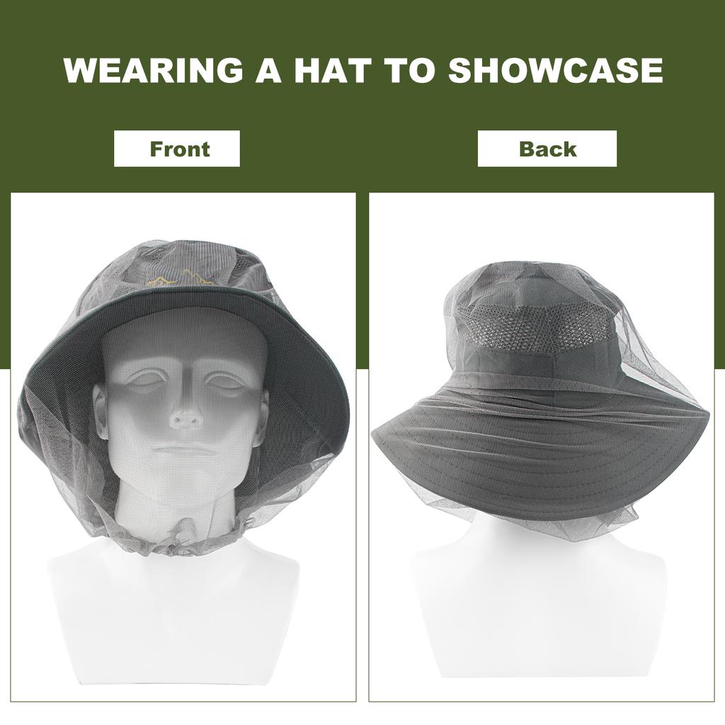 Hike Fishing Mosquito Net Hat Insect Midge Wasp Bug Head Cover Protector Outdoor Fishing Cap Anti Mosquito Insect Hat