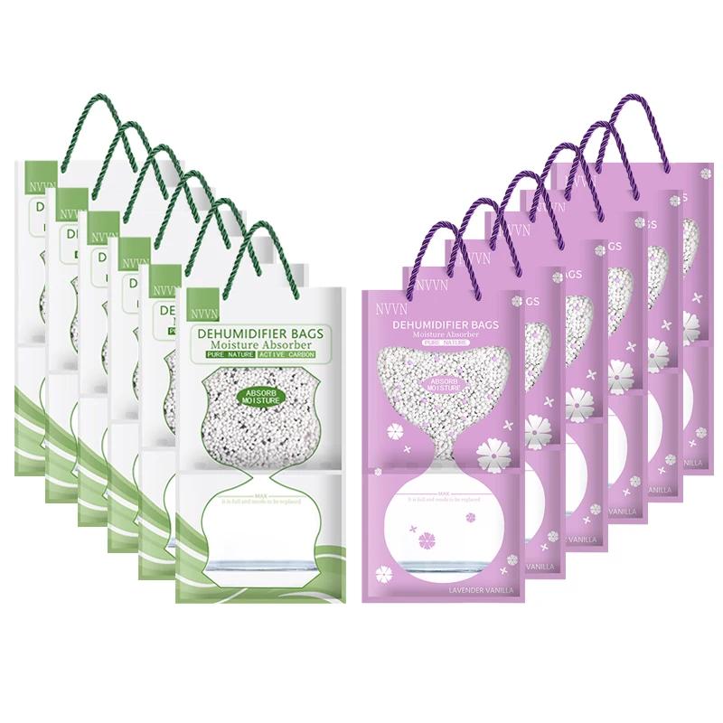 6/12Pcs Moisture Absorption Anti-mold Desiccant Bag Household Hanging Moisture Absorbent Bag Closet Wardrobe Dehumidifier