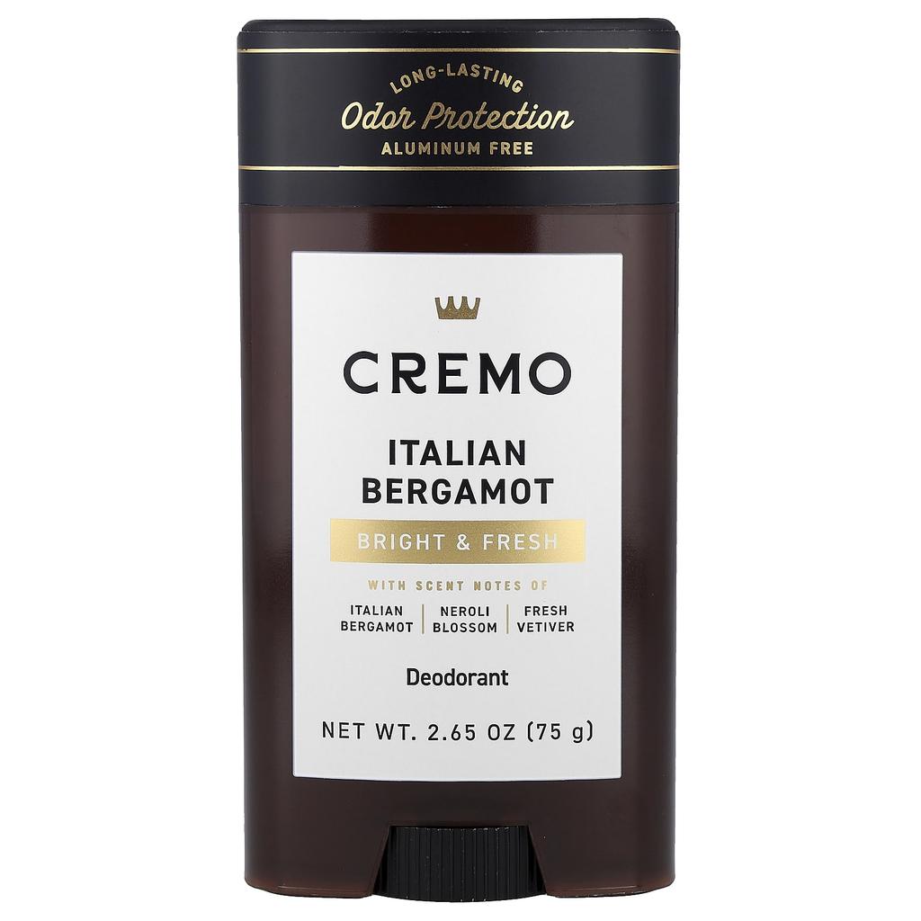 Cremo, Deodorant, Italian Bergamot, 75g (2.65oz)