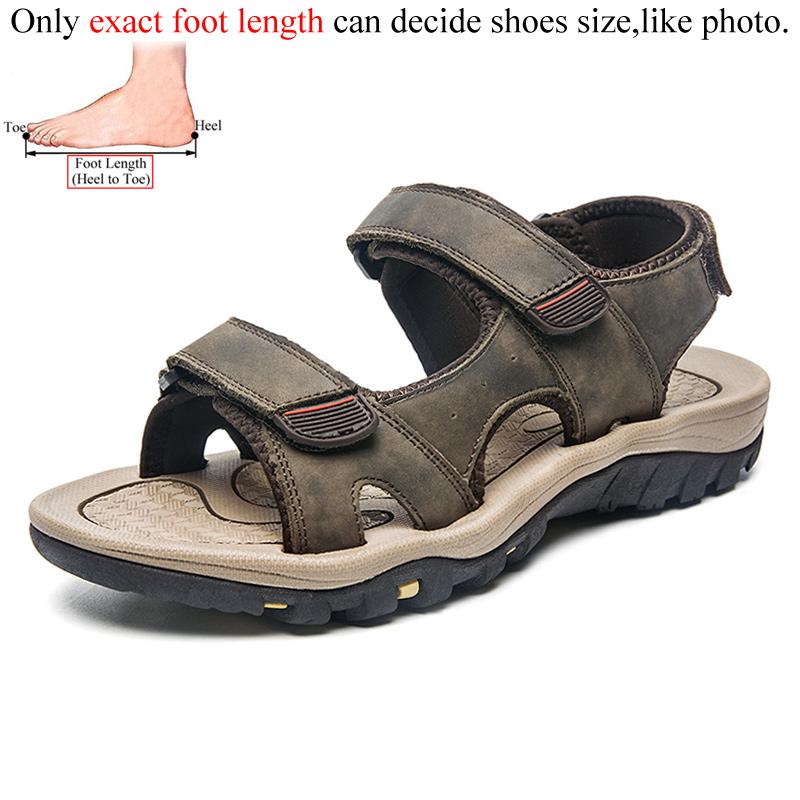 

Genuine Leather Sandals For Men Outdoor Shoes Summer Beach Sandalias Hombre Verano Sandale Homme Big Size 47 48 37