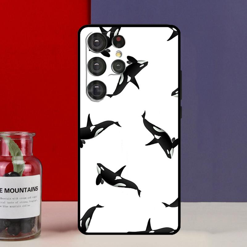 Orcas Whale Funda Case For Samsung Galaxy S25 Ultra S9 S10 S20 S21 FE S22 S23 Plus S24 Ultra Phone Cover