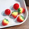 Yousheng Artificial Mini Strawberry Resin Figurine Simulation Tiny Strawberry Statues Lifelike Faux Fruits Bulk for DIY Crafts Cake Topper Home Office