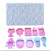 1PC Diy Crystal Dropper Mold, Flowing Sand Pendant, Silicone Mold