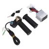 24V 250W Electric Bicycle Brushed Controller Electric Bike Conversion Kit with Round Screen 24V Throttle Grip 2 Keys