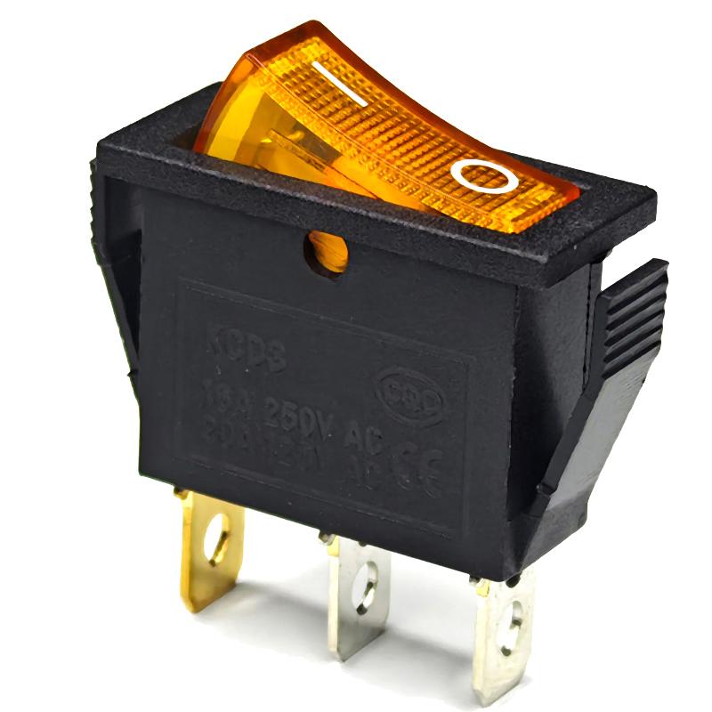 5Pcs Kcd3 Rocker Switch With Led On Off 16A 250V 220V 3 Pin 20A Small Light Cover Cap For Electric Rocket 220 Electronic
