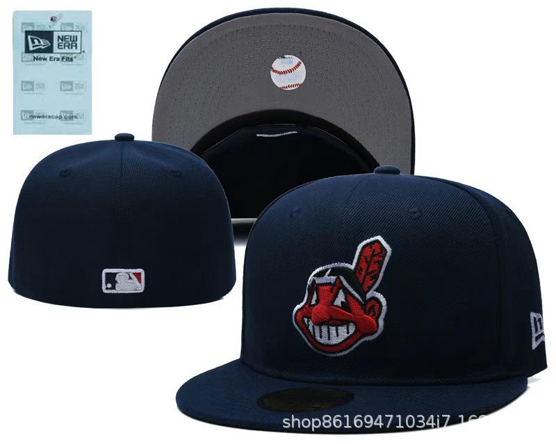 American New Hip-Hop Fully Enclosed Baseball Cap Embroidered Men S And Women S Hip-Hop Non-Adjustable Flat Edge Hat Large Size size 7 (55.8cm)