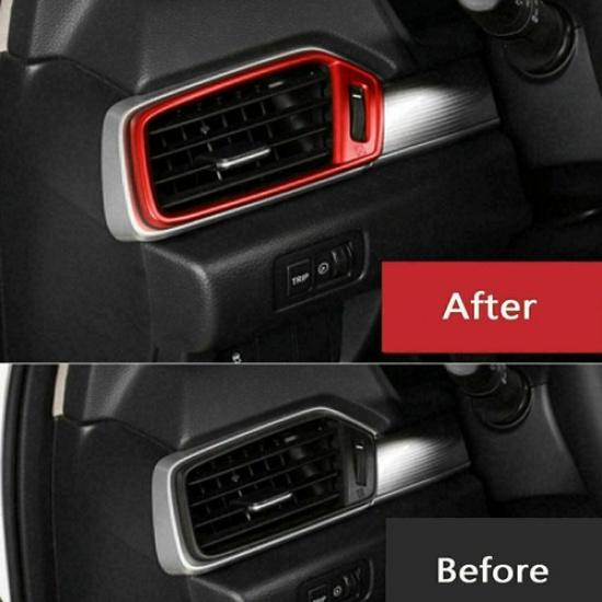 Red Interior Dashboard Air Vent AC Outlet Cover Trim Fits For Honda Accord 18-22