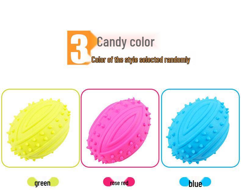 Ragbyová hračka pro psy z měkké gumy a vinylu - Odolná proti kousání