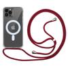 Laccetto a tracolla Custodia magnetica trasparente per 17 Air 16 15 Plus 14 13 12 Pro Max 11 Per Magsafe Cover posteriore rigida in acrilico PC