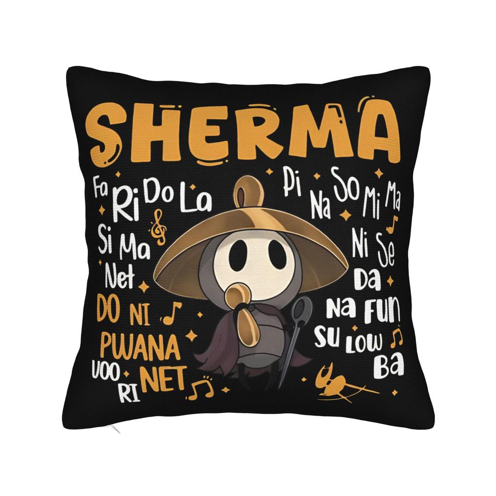 Hollow Knight Quadratische Kissenbezüge Polyester Auto Action-Abenteuer Kissenhülle Kreative Dekor Kissenbezug 4545