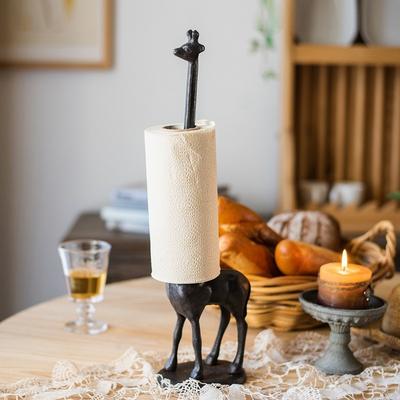 Porte-mouchoirs décoratif girafe en fonte européenne Créatif pour la maison le salon la salle de bain le bureau Décoration Cadeaux