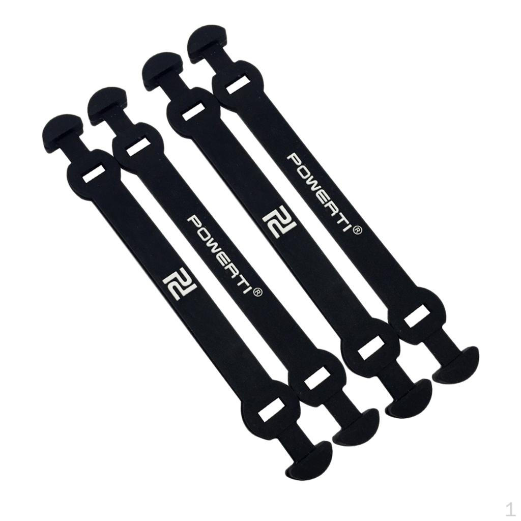 4Pcs Practical Tennis Racket Vibration Dampeners Silicone for Players Black