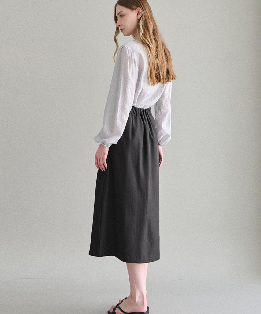 Beullangyu Essential Pleated Long Skirt