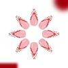 24pcs French Manicure Fake Nail White Base Red Dots Bows Accents Easy Application Artificial Nail For Elegant Look