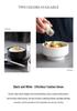 Black and White Ceramic Rice Bowl - Rock Texture Household Tableware for Soup, Salad, Dessert