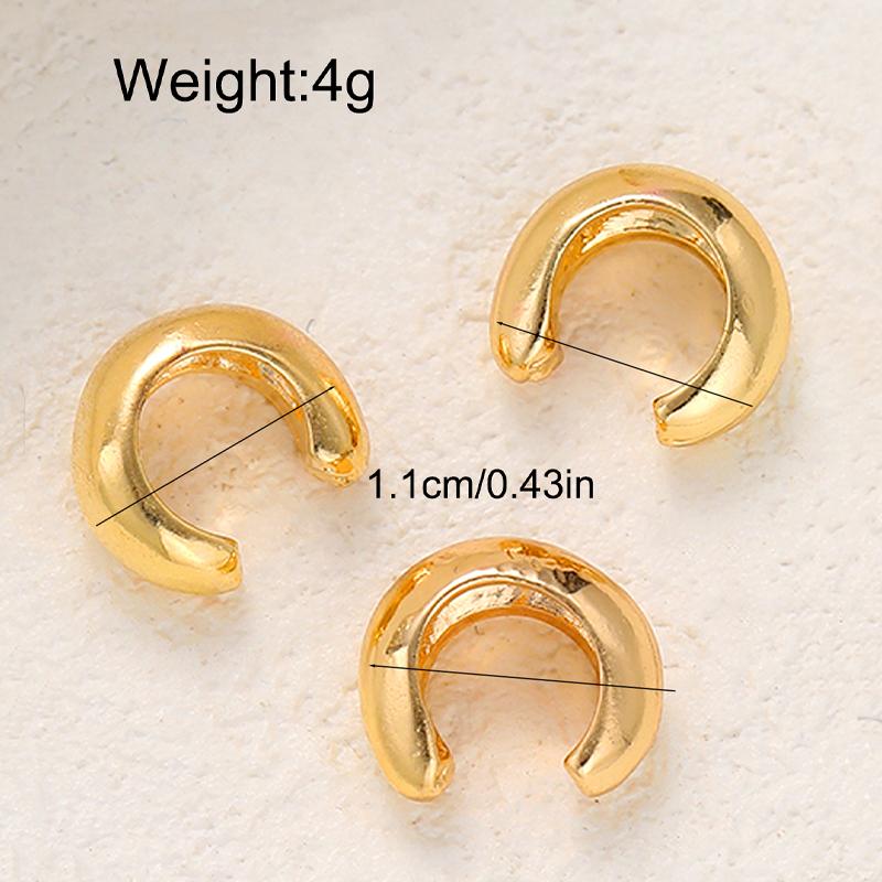 3Pcs/Set Fashion C Shape Round Ear Clip Earrings for Women Vintage Punk Geometric No Piercing Cuff Earrings Daily Jewelry 2026