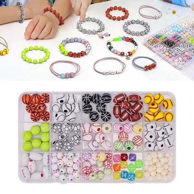Acrylic Beads Kit for Friendship Bracelet Making Handmade Jewelry Crafting Accessories Craft Supplies for Children