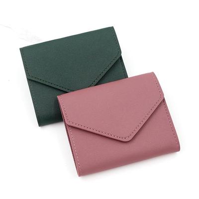 Damen Geldbörse mit großer Kapazität, dreifach faltbar & Münzfach - Koreanischer frischer & damenhafter Stil mit Kartenhalter