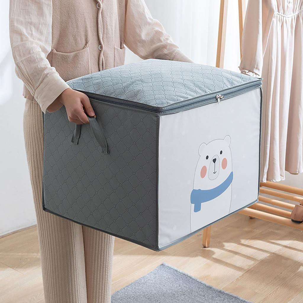 Foldable Storage Bag Clothes Blanket Quilt Closet Sweater Organizer Box Pouch