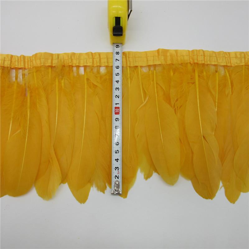 2 Meter/Lot Gänsefedern Besätze gefärbt Echte Gänsefeder Fransenbänder für Kleid Rock Stoffgürtel dekorative Kleidung