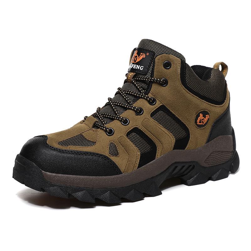 Mid-Top Cotton Outdoor Hiking Shoes - Warm, Unisex, Plus Sizes, Dad Style