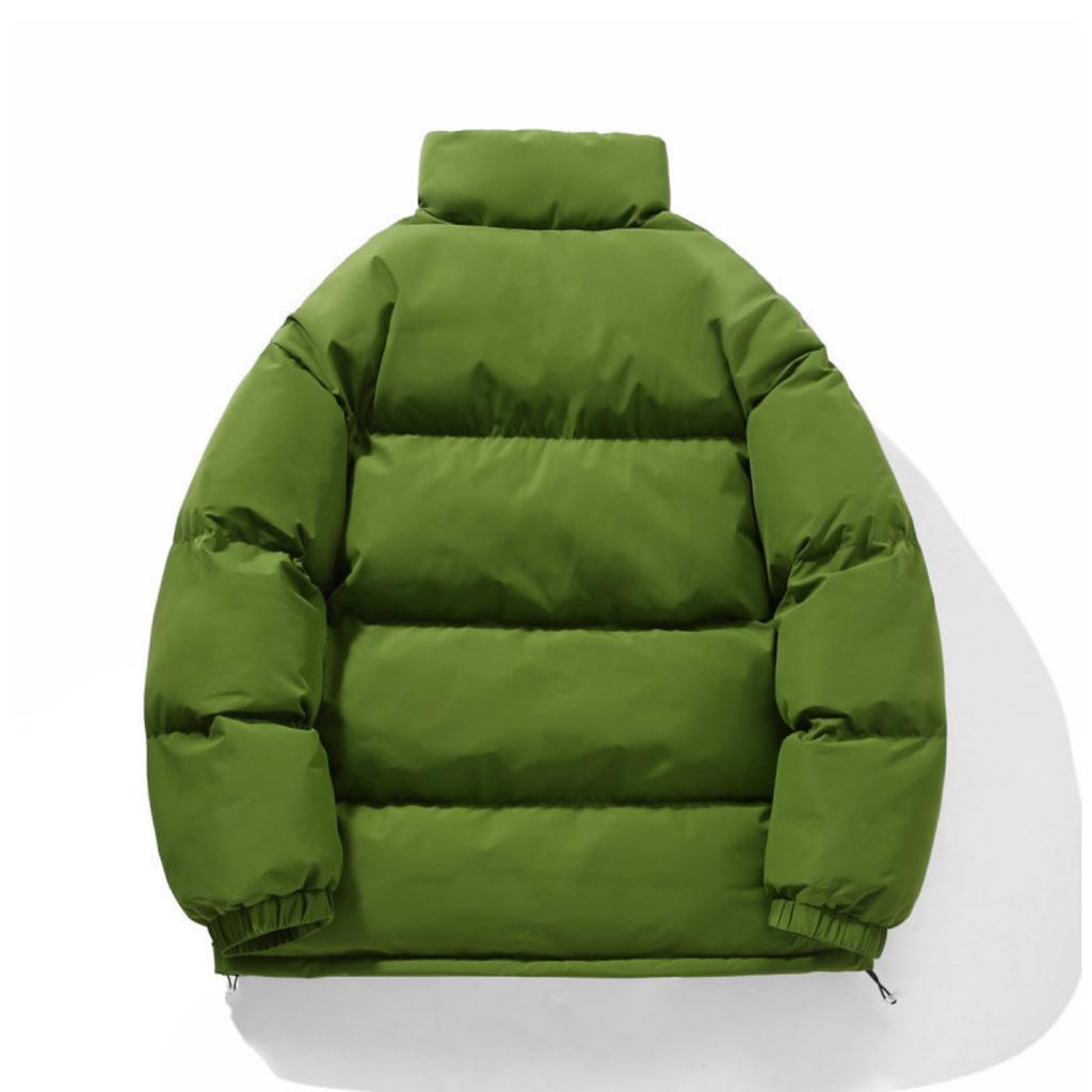 Lässige Herren- und Damenjacken in Unifarben, locker geschnitten in Übergröße, wattiert, Herrenjacken mit verdicktem warmem Stehkragen