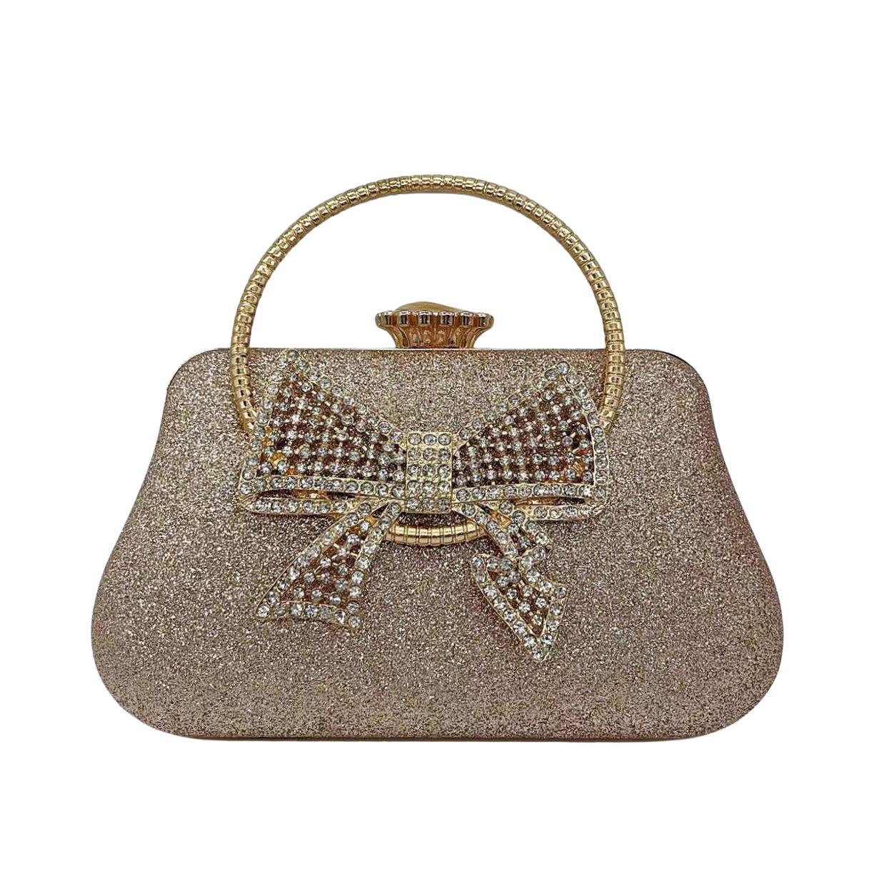 Элегантный кожаный вечерний клатч с бантом - европейский и американский стиль 2439₽