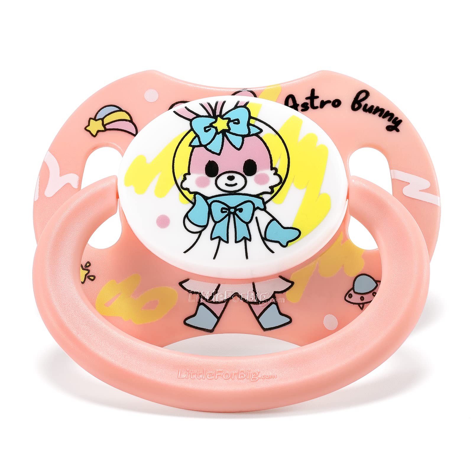

LittleForBig Adult New Model 2nd Generation with Pink Pacifier, Lid, Baby Spaceman Rabbit,