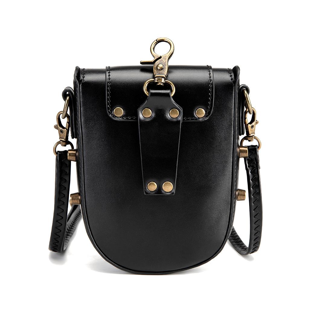 Punk Gothic Skull Carry Purse for Women Handbag Single Shoulder Waist Bag Cell Phone Wallet Steampunk Retro Women's Travel Purse Motorcycle Bag