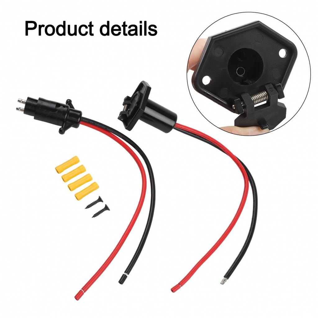 Easy Installation and Removal 12V Trolling Motor Male Female Connector Kit