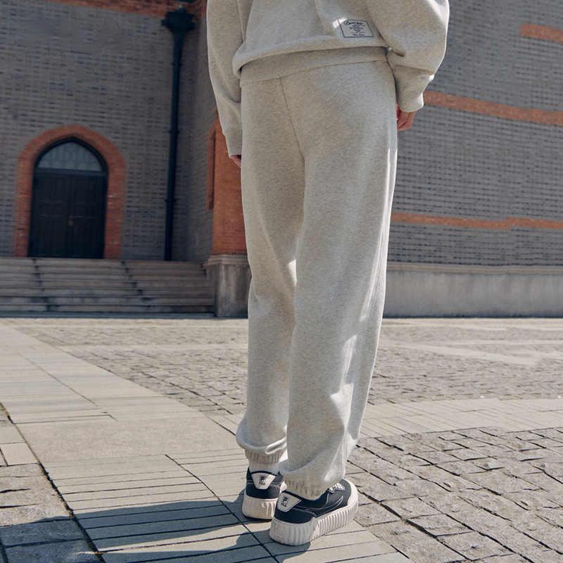 FILA Casual Versatile Tapered Knit Sports Pants Women bottoms Gray F11W439610FMG
