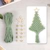 Anfängerfreundliches Makramee-Set Weihnachts-Edition Holzperlenbaum DIY Mehrfarbiges Polyester Festlicher Auto-Dekor Geschenk Anleitung