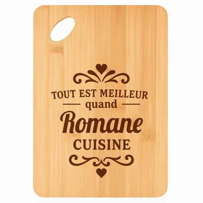 Planche à découper / Plateau apéro - PLANETEE - Romane - Bambou - 30 x 20 x 1 cm - Bords arrondis