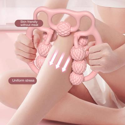 Beinmassagerolle, Anti-Cellulite-Lymphdrainage, Tiefengewebetherapie, Oberschenkel, Arm, Rücken, Schulter, Muskelentspannung, Massagegerät mit 13/20 Rollen