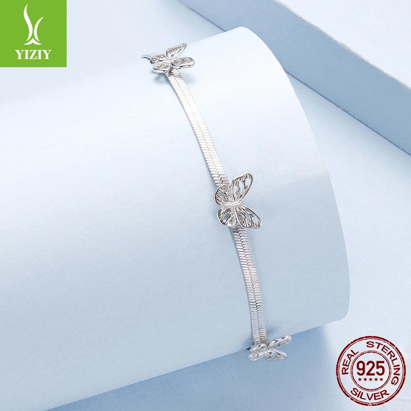 Smart Fairy Wind Butterfly Bracelet S925 Sterling Silver Elegant Temperament Bracelet Jewelry