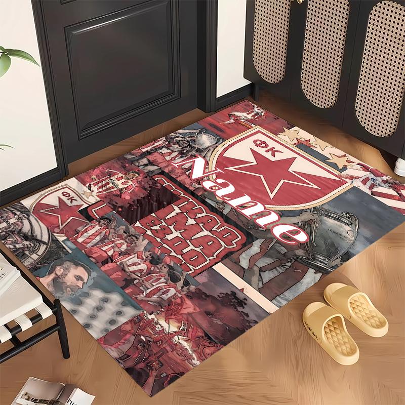SLAVIA PRAGUE (1) Personalized Name Office Carpet Stylish Decor for Living Room Bedroom Kitchen
