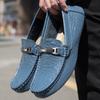 New Design Men's Casual Leather Shoes Summer Male Loafers Handmade Moccasins Comfy Breathable Slip on Boat Shoes Slip on Flats