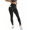 Plus Size High Waist Yoga Pants with Side Pockets - Women's Sports Leggings