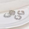 Diamond-Set Zir*****Pen Ring, High-End Sense, Elegant Niche Design Sense, Light Luxury Ring, Women