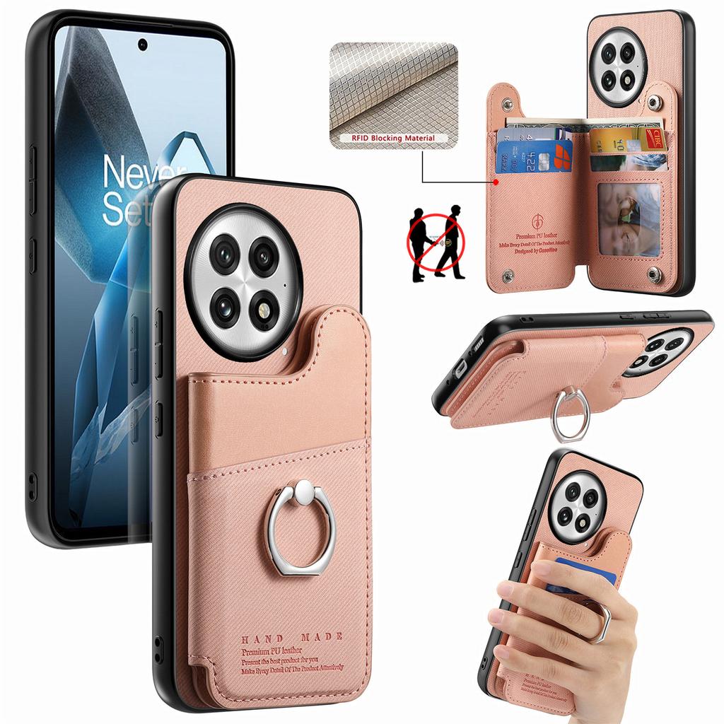 For OnePlus 13 Case with Card Holder Kickstand Leather+TPU+PC Phone Cover