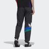 Adidas Originals Trefoil Large Logo Print Contrasting Color Joggers Men Bottoms Black HF5945