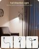 74.2' LED Reading Floor Lamp, 360° Flexible Gooseneck, Touch Control, 5000K, Matte Black B16LD05