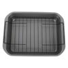 Nonstick Roaster with Rack Carbon Steel Heat Resistant Rectangular Roasting Pan Oven Baking Tray
