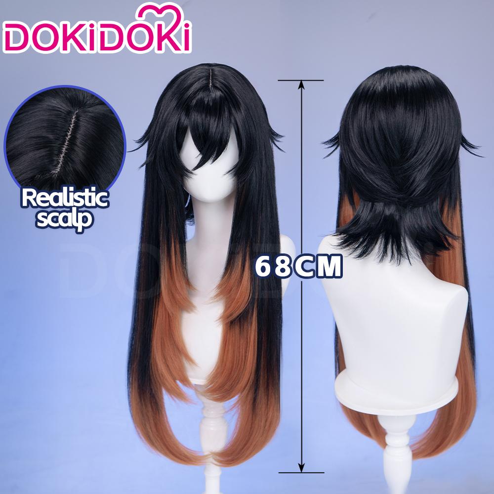 Perruque Cosplay Amo Anime Gachiakuta DokiDoki Femme 68cm Cheveux Longs Amo Noir Orange Cosplay Halloween Cheveux Casquette de Perruque Gratuite One Size&IN STOCK black