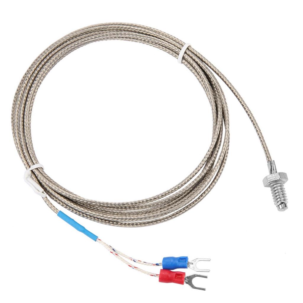 2M Länge M6 BSW Schraubgewinde Temperaturmesssonde K-Typ Thermoelementkabel